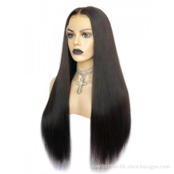 360 Wig Wholesale Price Straight Lace Frontal Wigs Brazilian Virgin Hair for Black Women 13*4 Lace Frontal Human Hair Wigs
